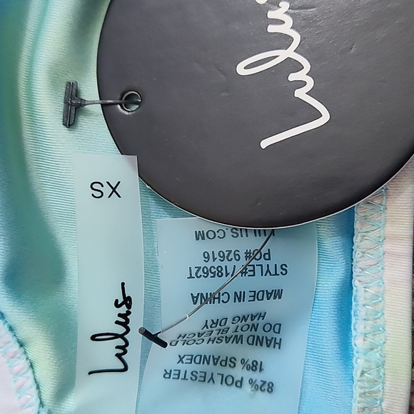 Lulus Wave Crest Tie Dye Bikini Top - Picture 3 of 4